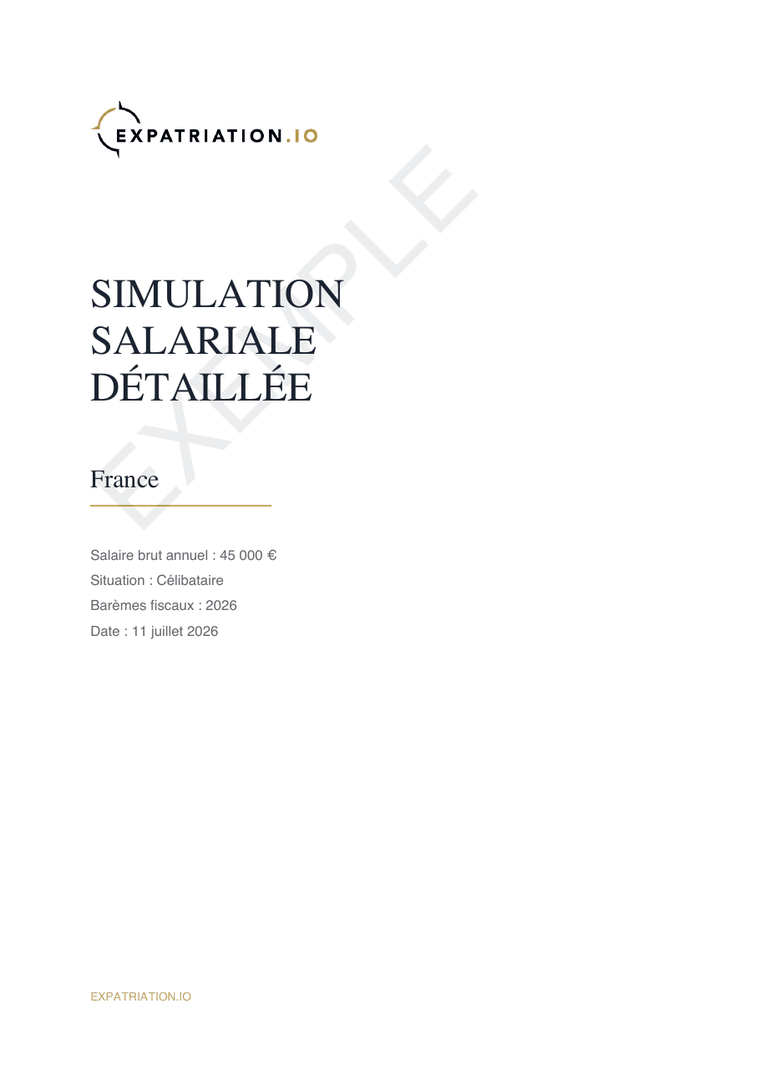 Couverture d’un rapport d’exemple, filigrane EXEMPLE